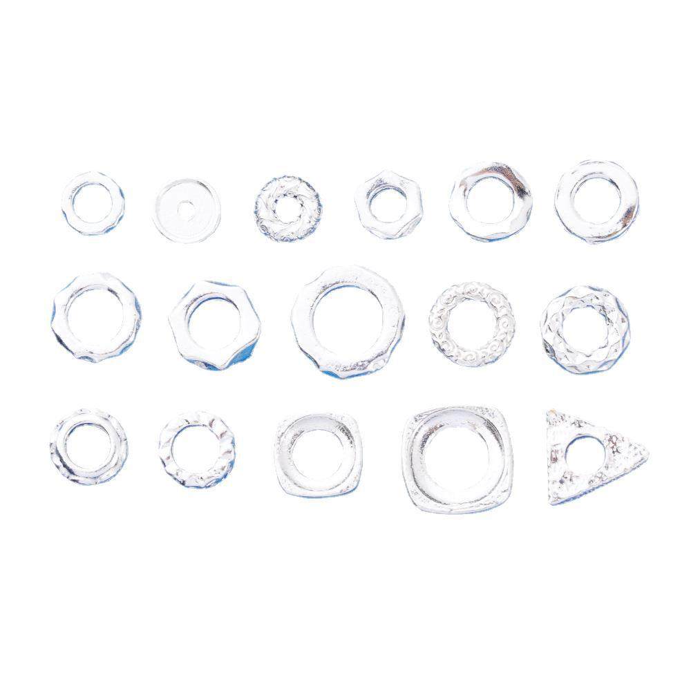 『无戒』S999千足银光面不规则银圈锤纹盘缠隔片DIY手工银饰配件,淘宝优惠券,粉丝福利购,淘宝优惠卷