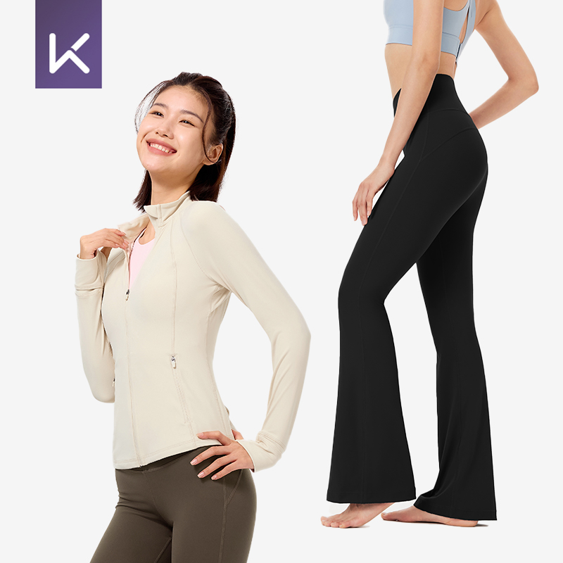 【直播间专享64折】Keep燕麦奶色运动健身套装修身显瘦时尚加绒