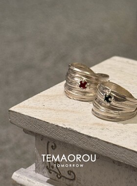 丝带打结仿点钻宽口戒指时尚轻奢