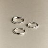 Minimalist style forged irregular silver plain ring, female niche design, stackable index finger ring, cool feeling ring