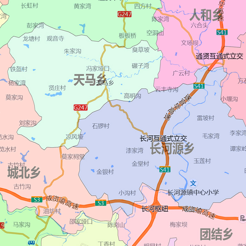 安岳县地图1.1m新款四川省资阳市亚膜交通行政区域划分高清贴图 - 图1