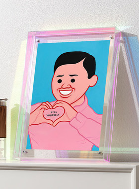JoanCornella装饰画潮流艺术亚克力相框插画恶搞版Joan Cornella