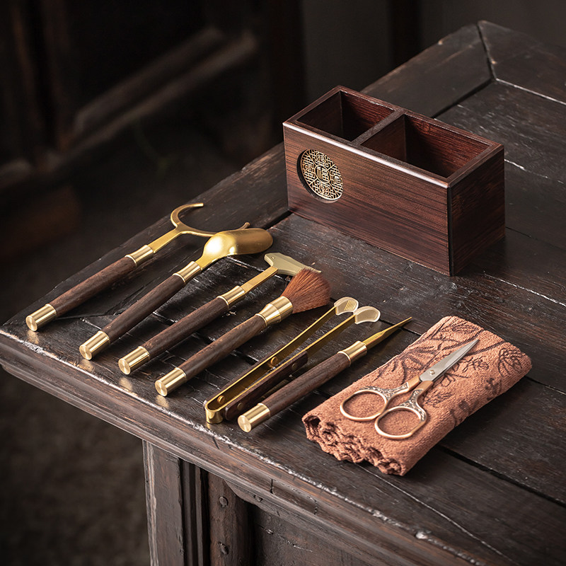 茶道六君子家用功夫茶具配件茶剪茶夹新中式简约茶桌高档泡茶工具,淘宝优惠券,粉丝福利购,淘宝优惠卷