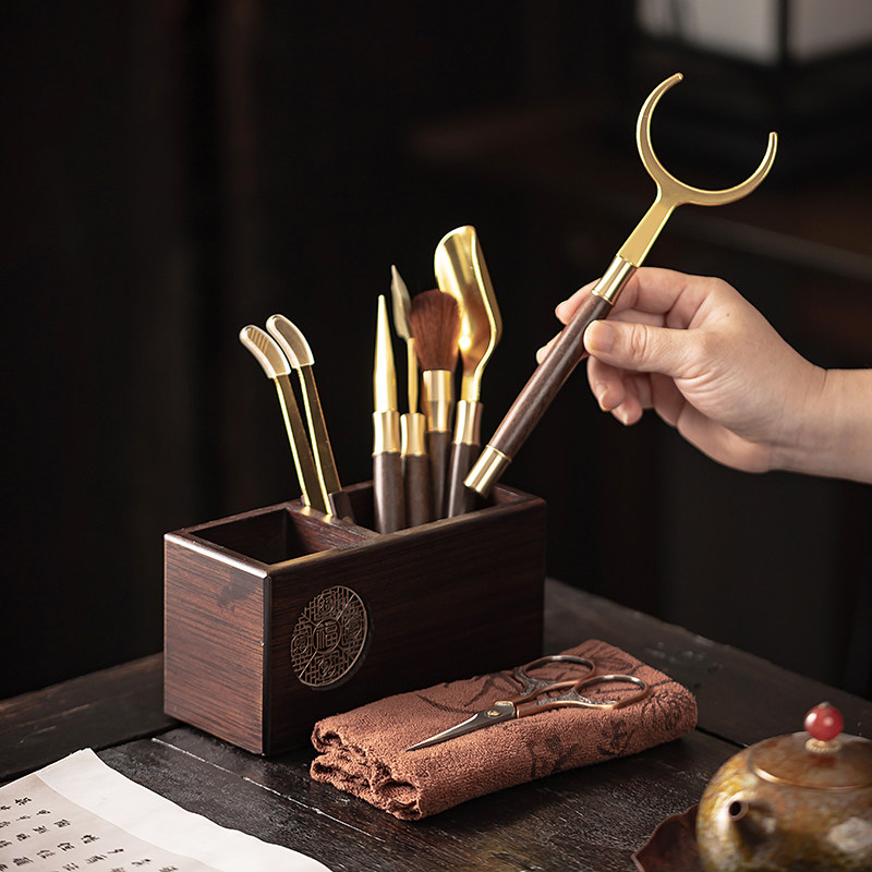 茶道六君子家用功夫茶具配件茶剪茶夹新中式简约茶桌高档泡茶工具,淘宝优惠券,粉丝福利购,淘宝优惠卷