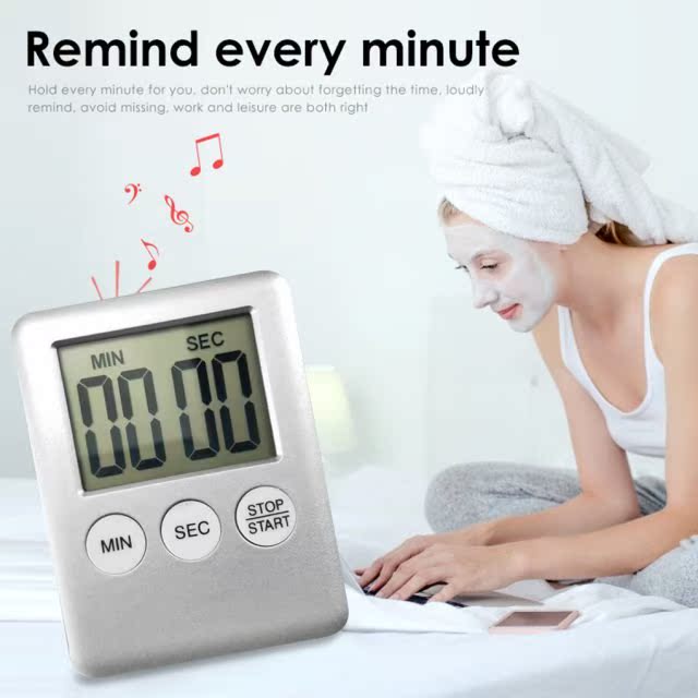 Kitchen Digital Timer Cooking Studying Count-down Clock LCD - 图1