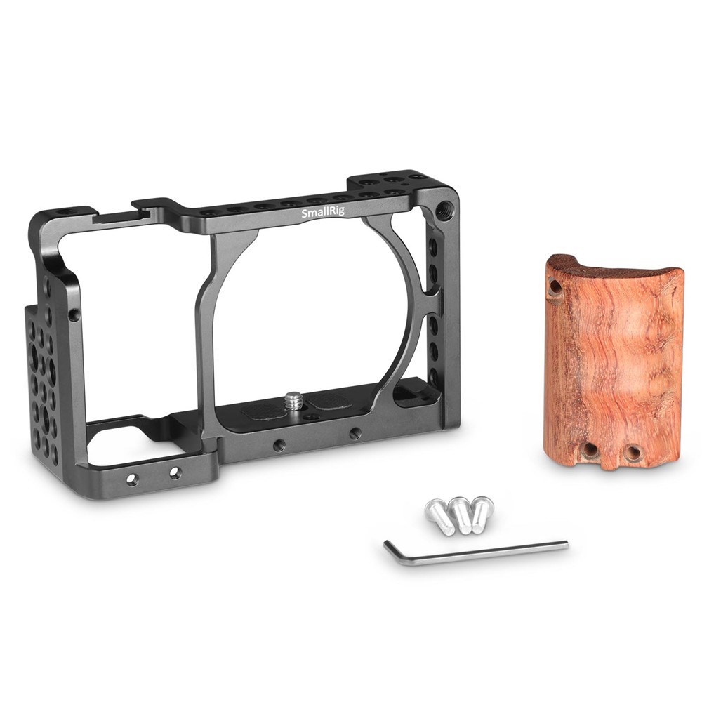 SmallRig Camera Cage Stabilizer A6000 A6300 Cage with Woode - 图0