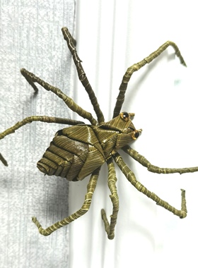 非遗棕编工艺品纯手工编织成品摆件家居装饰品创意礼品仿真蜘蛛