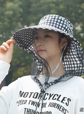 夏季防蚊虫网纱面罩遮阳