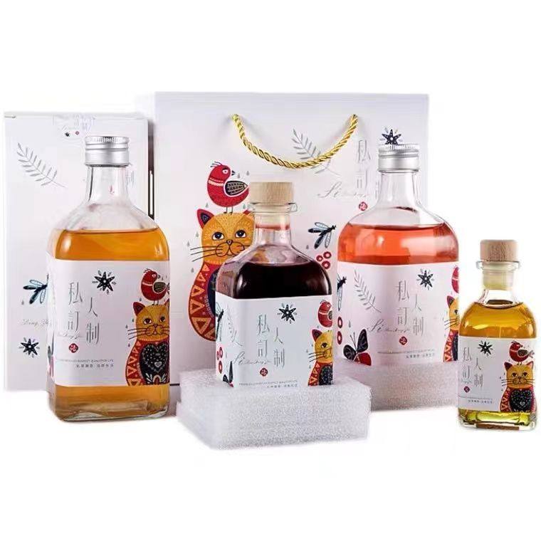 新款小酒瓶方瓶泡酒瓶自酿果酒分装瓶饮料瓶青梅酒玻璃瓶密封空瓶,淘宝优惠券,粉丝福利购,淘宝优惠卷