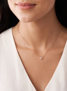 阿玛尼项链女时尚轻奢玫瑰金