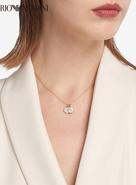 [圣诞礼物]阿玛尼官方正品项链 男女情侣项链高级感时尚锁骨链