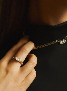 TFR马眼形培育钻石项链