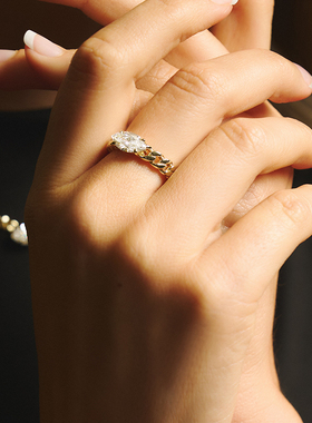 TFR马眼形培育钻石戒指