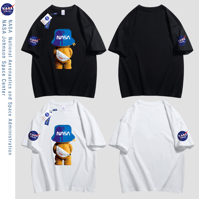 nasa solar联名款2022夏季情侣t恤 NASASOLART恤