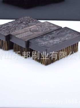 厂家批发檀木雕刻精品纯野猪鬃文玩刷