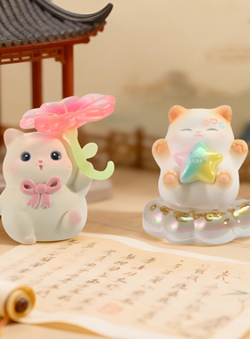 福瑞猫猫盲盒招财转运桌面摆件