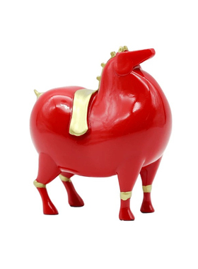 唐富贵系列迷你马纯色摆件