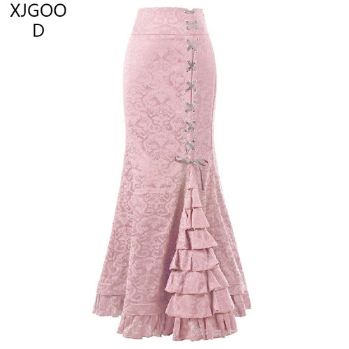 Vintage fishtail skirt for small girls小个子女生松紧腰鱼尾裙 - 图1