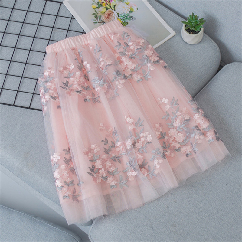 girls four seasons mesh tutu skirt女童四季网纱松紧腰蓬蓬裙-图0