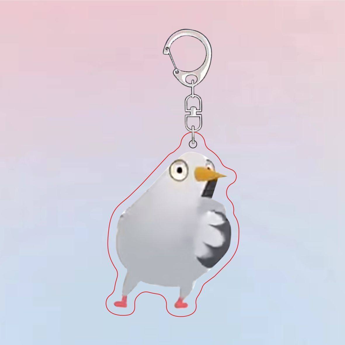 疯狂的鸽子抽象鸽子团周边搞怪双面亚克力钥匙扣装饰背包挂件礼物,淘宝优惠券,粉丝福利购,淘宝优惠卷