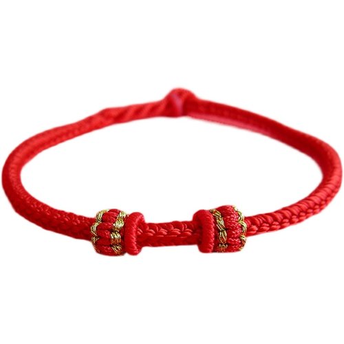 半成品红手绳可串珠穿3D硬黄金饰转运珠子男女手链本命年编织diy - 图3