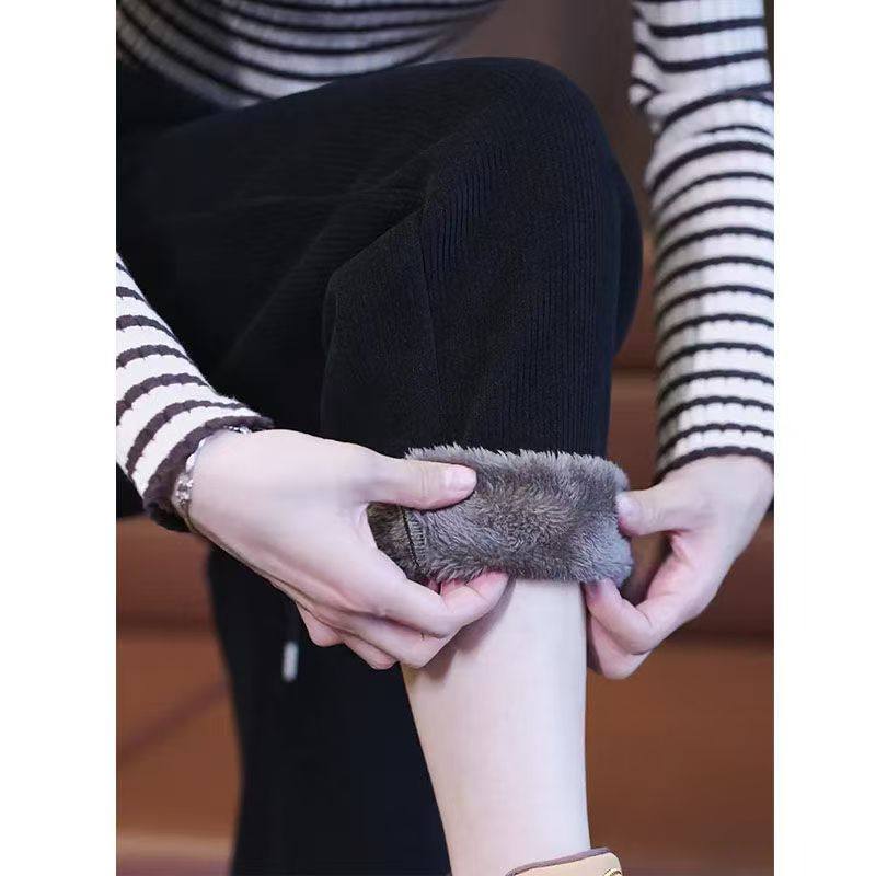 300斤大码羊羔绒加厚冬季新款哈伦裤女宽松显瘦胖MM200斤高腰束脚,淘宝优惠券,粉丝福利购,淘宝优惠卷