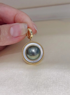 其他女纯银金色吊坠配件国产贝母