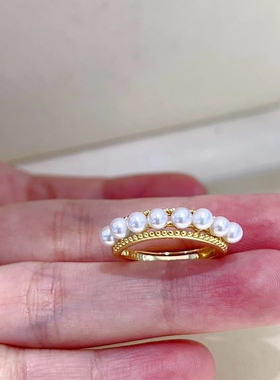 其他女纯银日韩金色戒指配件国产