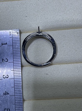 光面珍珠戒指配件s925纯银