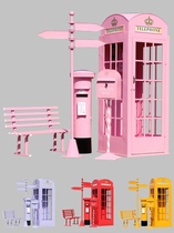 Retro Iron Art Red Phone Booth Large Beauty Chen Mobile Landing Prop Swing Multi Color Optional Manufacturer Special Price