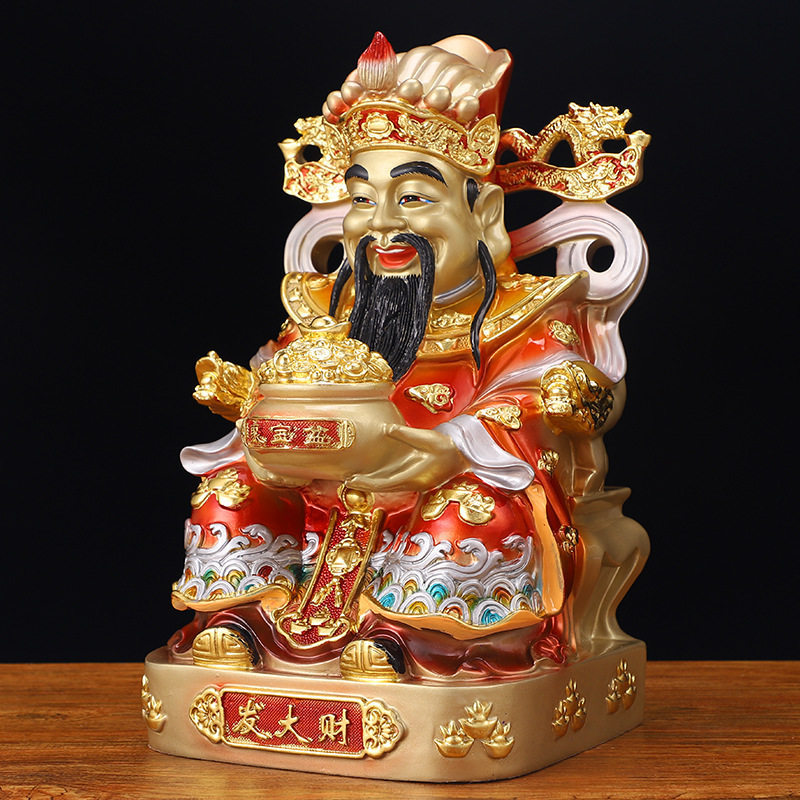树脂家用供奉财神爷佛像文财神五路财神店铺开业礼品摆件_虎窝淘