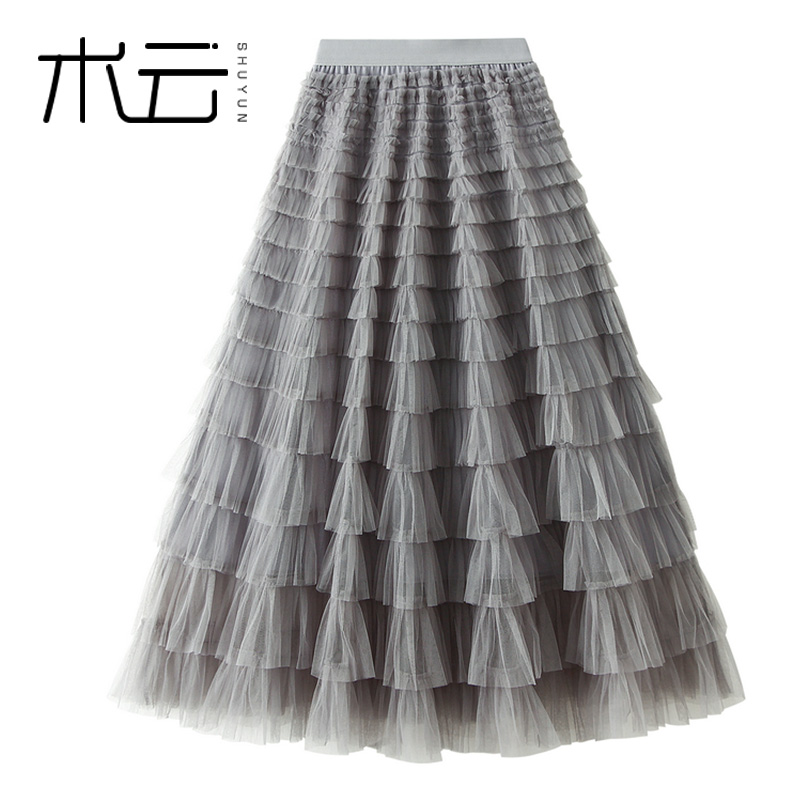 2210层层网纱蛋糕裙春秋2023夏纱裙 术云半身裙