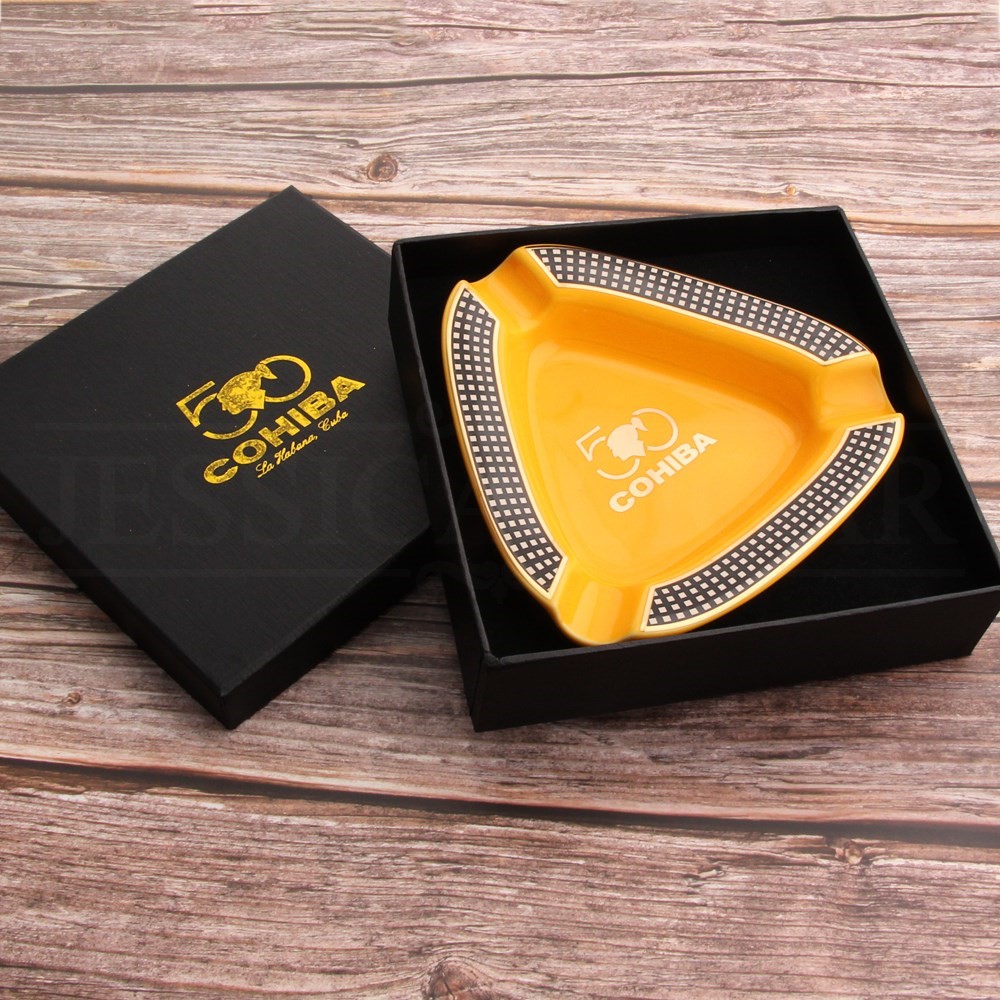 COHIBA Cigar Gadgets Home Cigar Ashtray Portable Ceramic 3 C - 图2