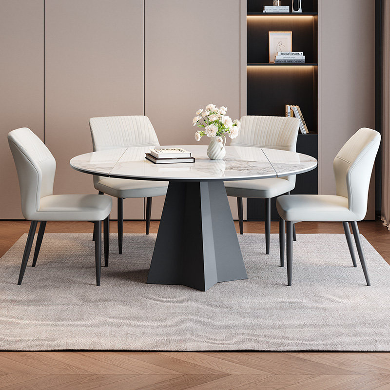 蒂梵拉五角星岩板伸缩餐桌可变圆桌内嵌暖菜转盘带电磁炉轻奢佛山,淘宝优惠券,粉丝福利购,淘宝优惠卷