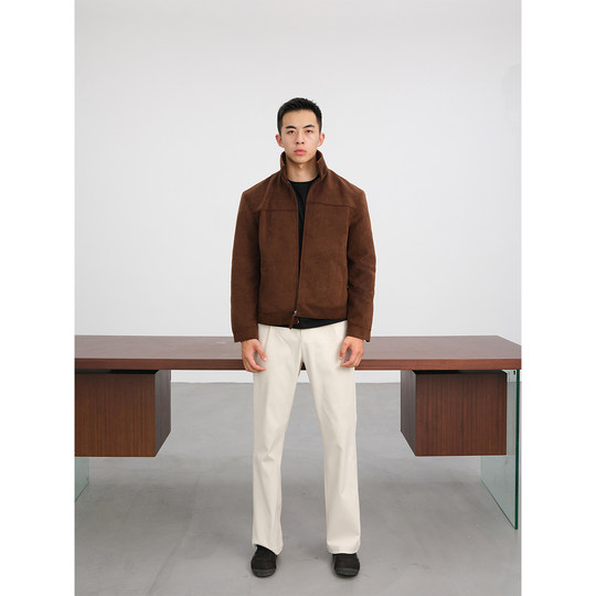 GTAL American lapel solid color matte suede jacket