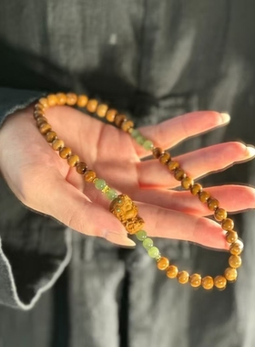 小狐狸男女款檀香木度母手链串珠