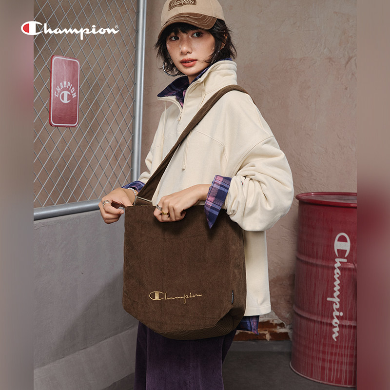 Champion冠军斜挎包26春夏新款女包包大容量帆布包托特通勤单肩包,淘宝优惠券,粉丝福利购,淘宝优惠卷