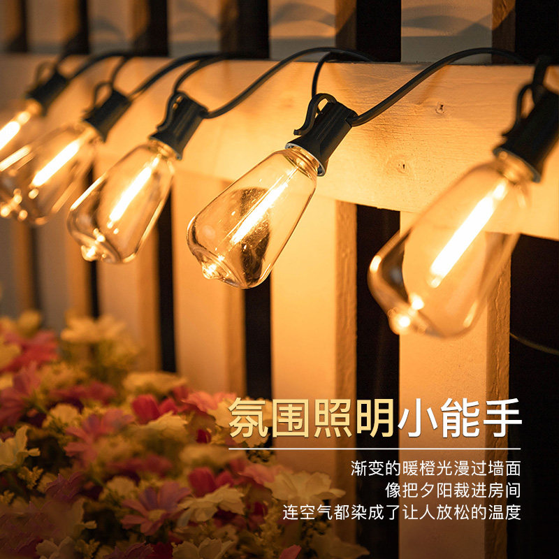 Solar outdoor 2026 new light string waterproof light bulb