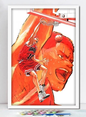 填色diy数字油画小画王丙烯