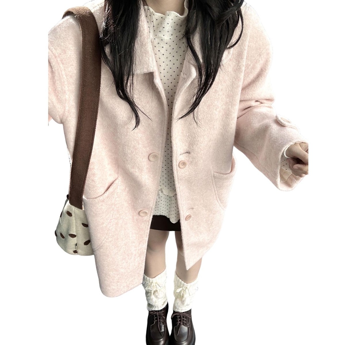 粉色毛呢大衣外套女秋冬季2026新款小个子香风独特漂亮巨好看超火,淘宝优惠券,粉丝福利购,淘宝优惠卷