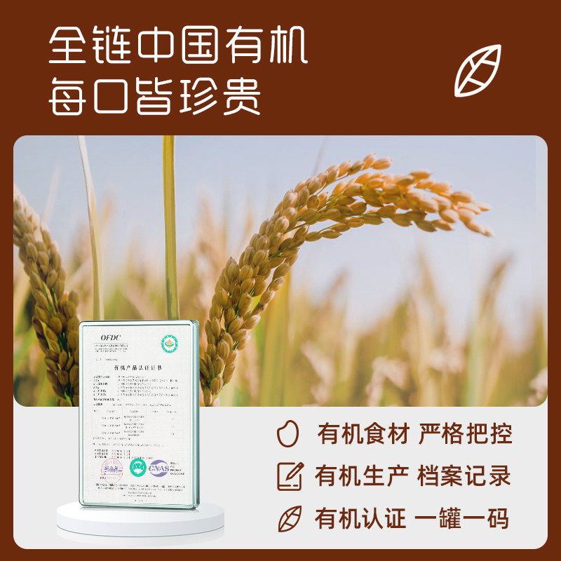 英氏有机五常大米营养米粉1罐 维C加铁婴儿辅食宝宝营养高铁米糊,淘宝优惠券,粉丝福利购,淘宝优惠卷