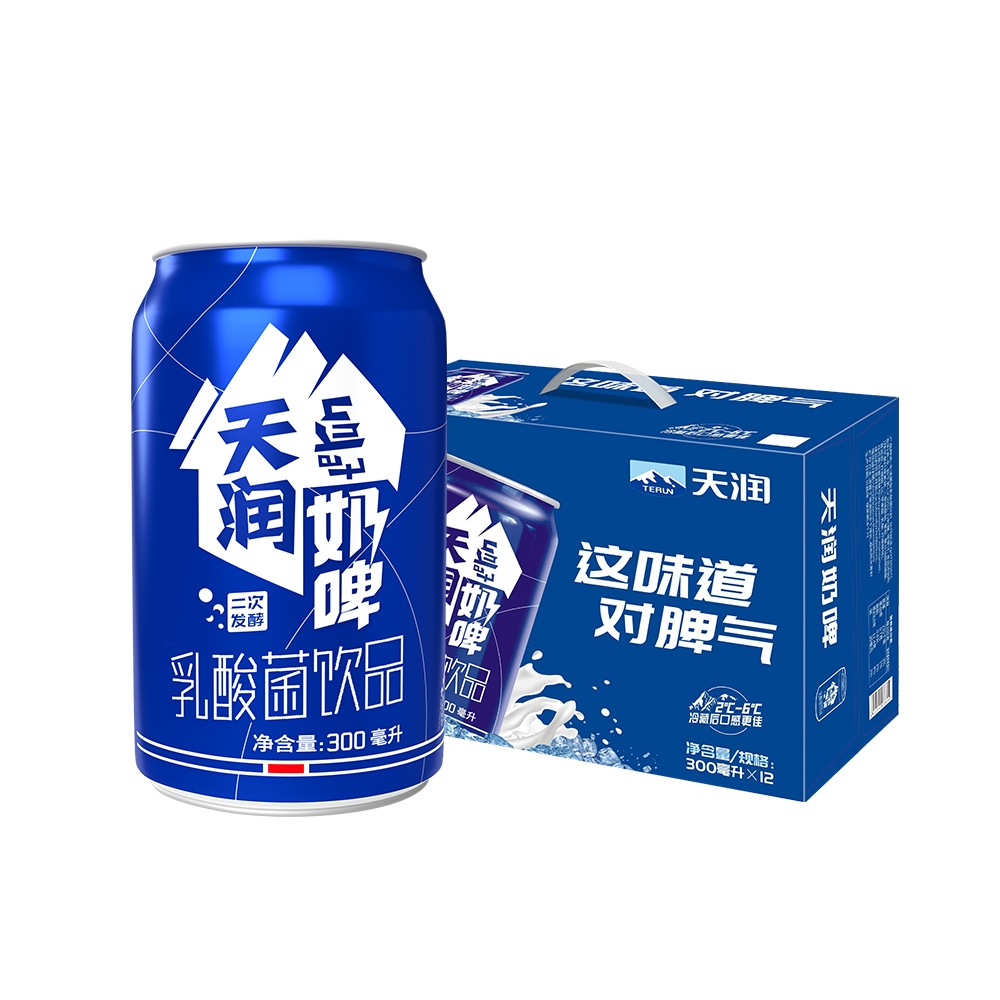 天润奶啤乳酸菌饮品300ml*12罐装网红夏日饮料整箱新疆特产非啤酒-图3