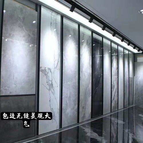 瓷砖展示架样品样板金属挂墙冲孔管包边无缝可调节陶瓷地砖货架 - 图2