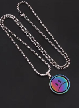 儿童笑脸可爱锁骨链项链