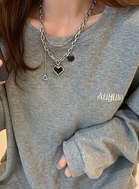 女童街舞潮酷锁骨链走秀搭配