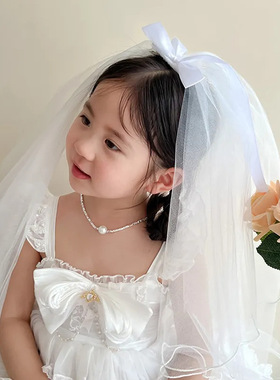 女童项链配饰碎银子仿珍珠儿童公