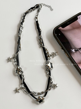 女童朋克星星链条潮酷手链