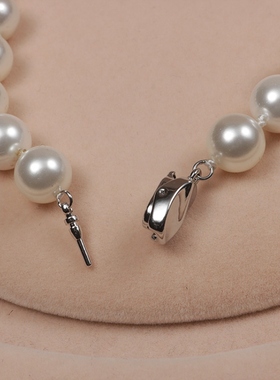 旗袍珍珠项链淡水白透粉锁骨极光