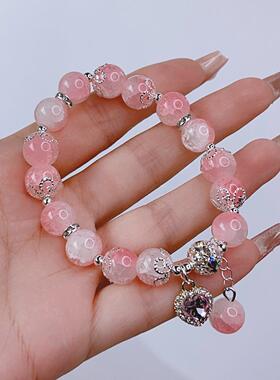 新款琉璃手链女渐变晕染琉