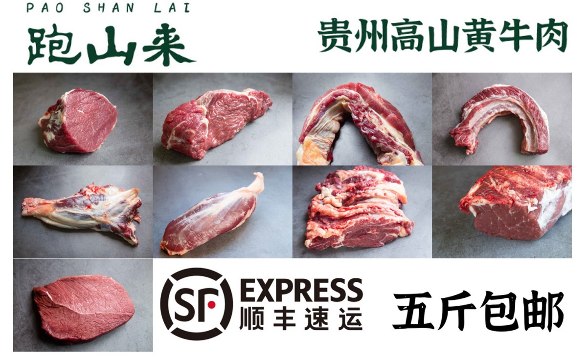 跑山来贵州黄牛肉500g 新鲜黄牛肉瘦肉低脂健身 牛肉小炒黄牛肉 - 图0